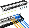 PBAEGAV 24 Port Patch Panel Blank UTP/STP 1U 19“ Keystone Patch Panel by PBAEGAV