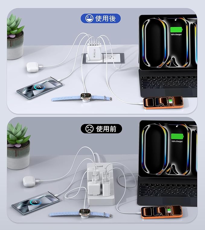 USB C Wall Charger, 60W USB C Charger Block 5-Port PD Fast Charging Blocks + QC - Image 5