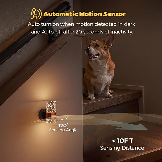 L LOHAS LED Motion Sensor Night Light, 2 Pack Wireless Rechargeable Wall - Image 3