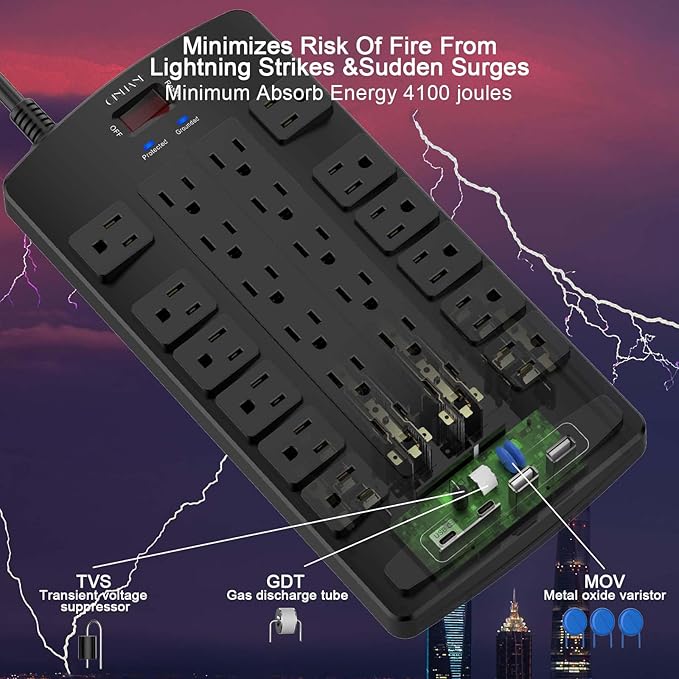 Surge Protector Power Strip - Image 5