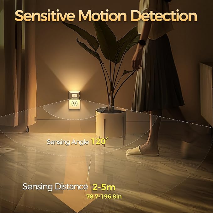 DORESshop LED Night Light, Night Lights Plug into Wall, 3 Mode Plug in Night - Image 3