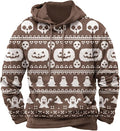 Halloween Hoodie Men Graphic Pumpkin Ghost Printed Sweatshirt Casual Trendy by Spatofa