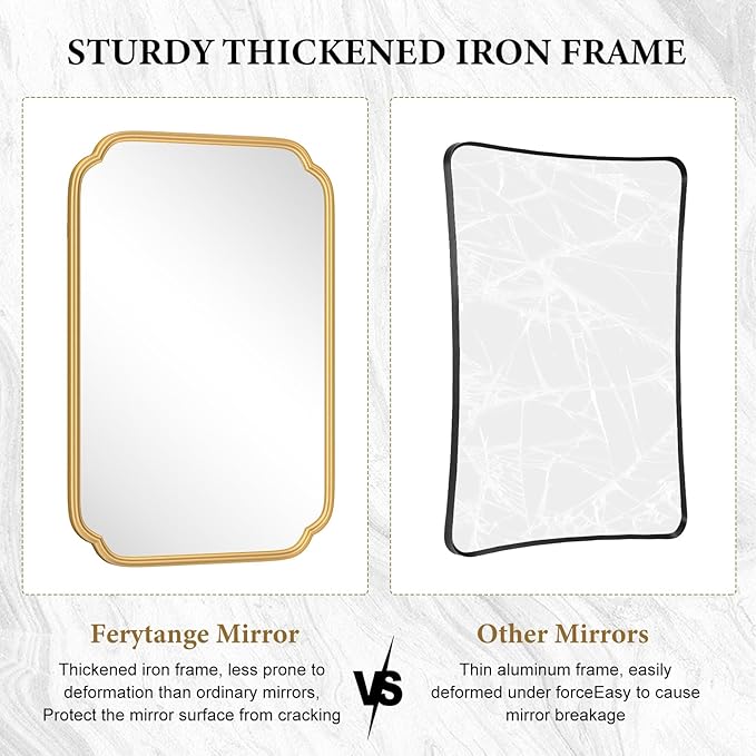 Gold Full Length Mirror with Standing - Image 8