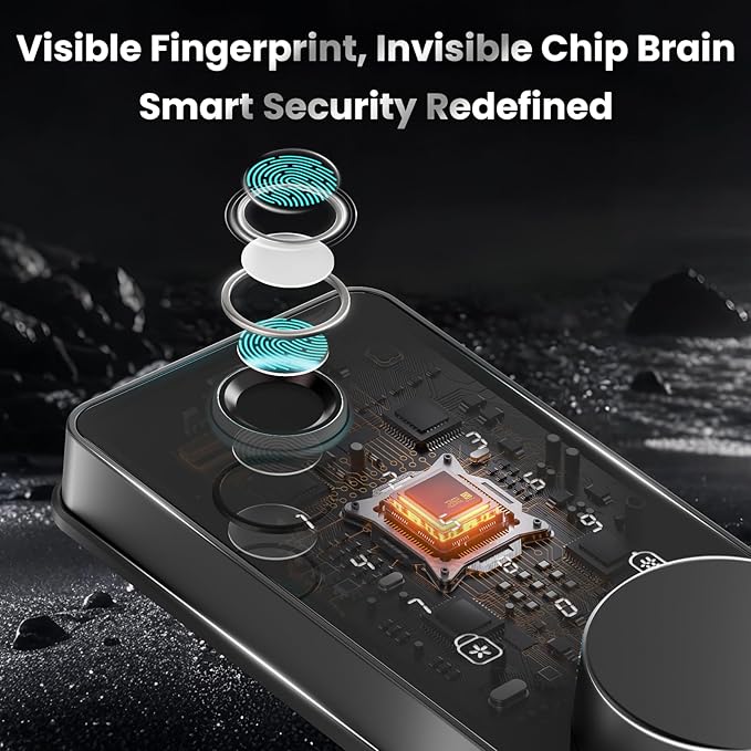 Biquole Smart Lock with Handles, Fingerprint Door Lock App Control, Keyless - Image 5