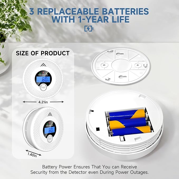 Interconnected 2-in-1 Smoke & Carbon Monoxide Detector - Image 4