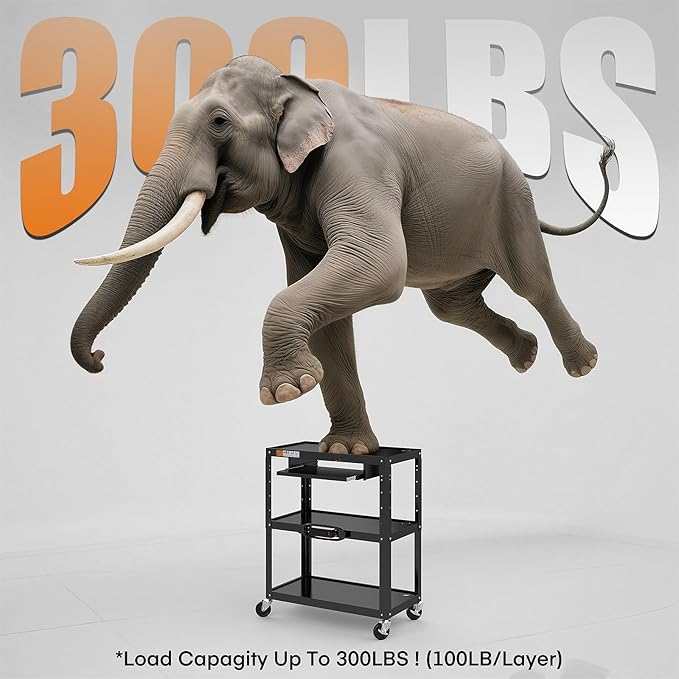 Extra-Large 3-Tier Utility Cart - Image 3