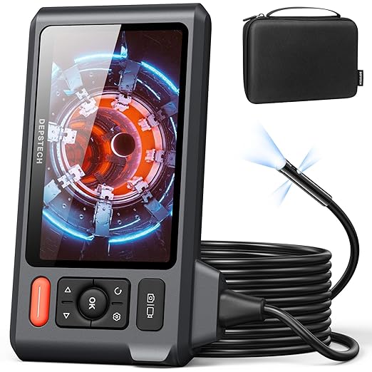 Triple Lens Borescope Tool, DEPSTECH 5" IPS Screen Endoscope Camera by DEPSTECH