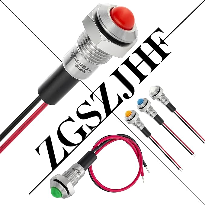 ZGSZJHF UL Listed Mini Indicator Light 8mm 0.31" Waterproof IP67 110V-120V - Image 5