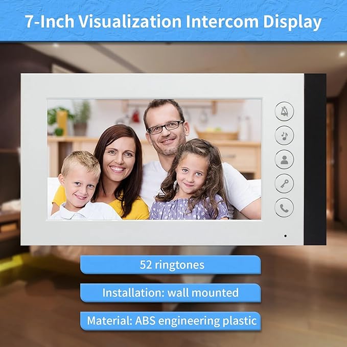 Wired Video Multifamily Apartment Intercom System, 2/3/4/6/8/10/12 Units 7 inch - Image 3