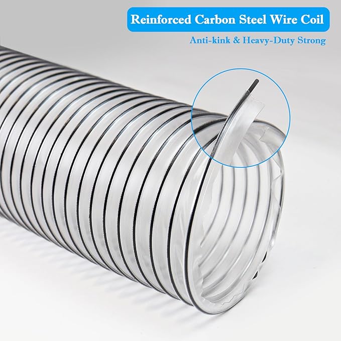 2-1/2"x10'PVC Dust Collection Hose, 2-1/2"Dust Collector Hose - Image 4