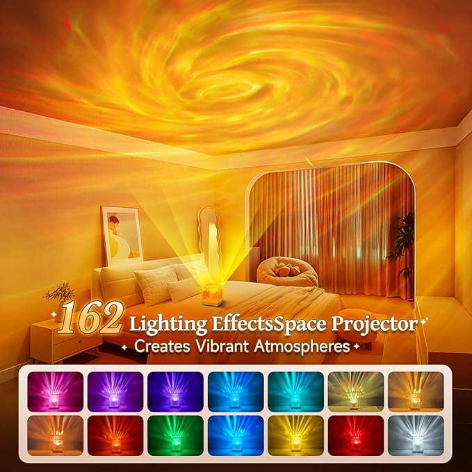 Space Projector for Bedroom, 18 Colors Hologram Cube Galaxy Projector for - Image 2