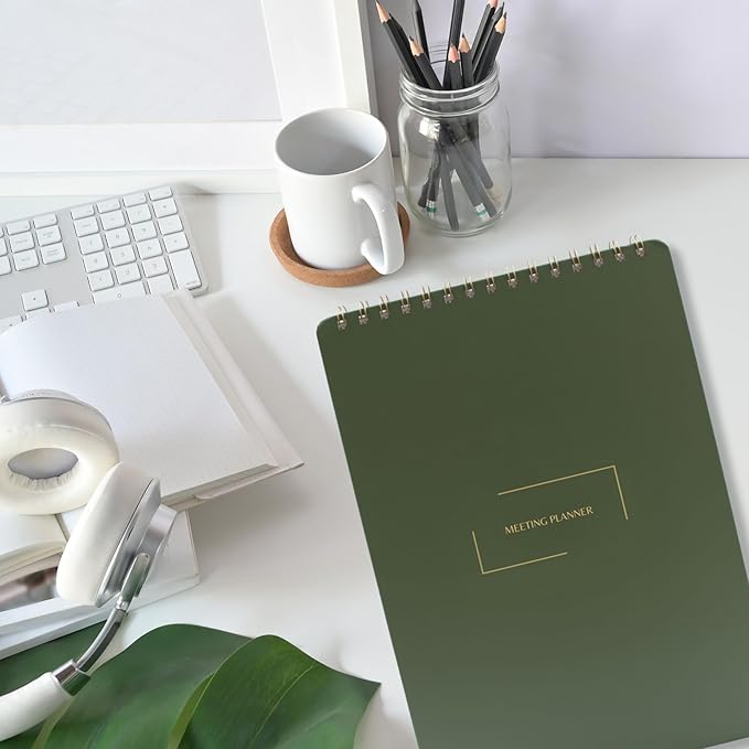 | Meeting Notebook for Work | 8.25" x 11.75" | Project Planner | Simple Design - Image 7