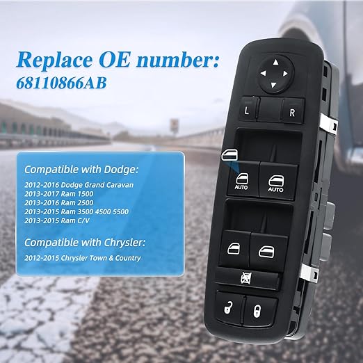 WUANGKI Power Window Switch Front Driver Side | 9+3 Pins | Compatible - Image 5