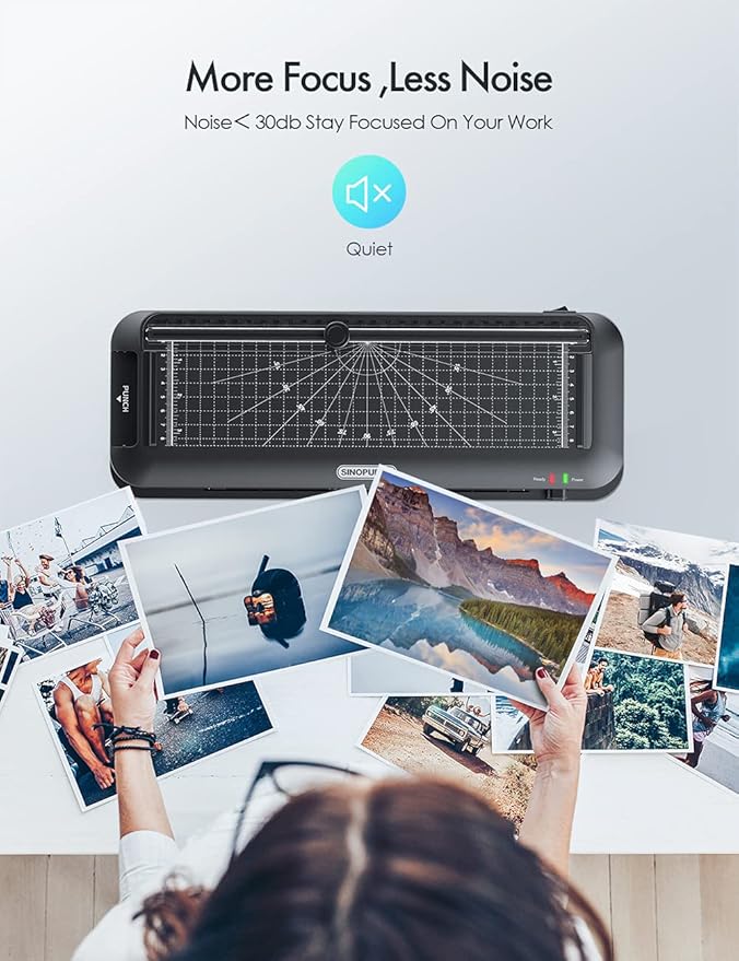 SINOPUREN 9-Inch Laminator Machine, Fast 3-Min Warm-Up, 3-in-1 Thermal Laminator - Image 6