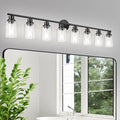 Guliaofo 8-Light Black Vanity Lights, Modern Bathroom Light Fixtures by GuliaofoLights