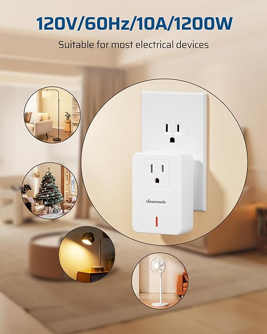 DEWENWILS Remote Control Outlet Wireless Wall Mounted Light Switch, Electrical - Image 5