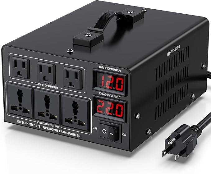 4000W Voltage Converter Transformer Step Up/Down Converter 110/120 Volt by JlouneoTravelMakeupBag