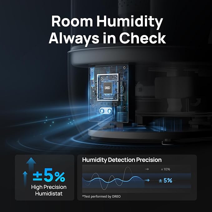 DREO 6L Top Fill Humidifiers for Bedroom, 60H Runtime 28 dB Quiet Supersized - Image 6