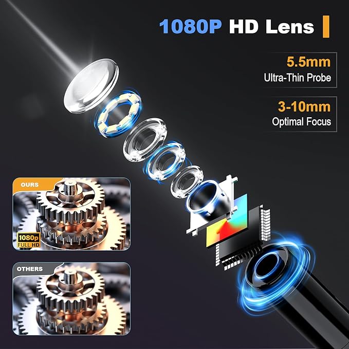 Endoscope Camera with Light: 4.3" Inspection Borescope Camera - Image 2