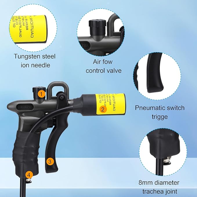 Fukueesn Anti Static Ionizing Air Gun 4.6KV upgrade Static Eliminator Anti - Image 3