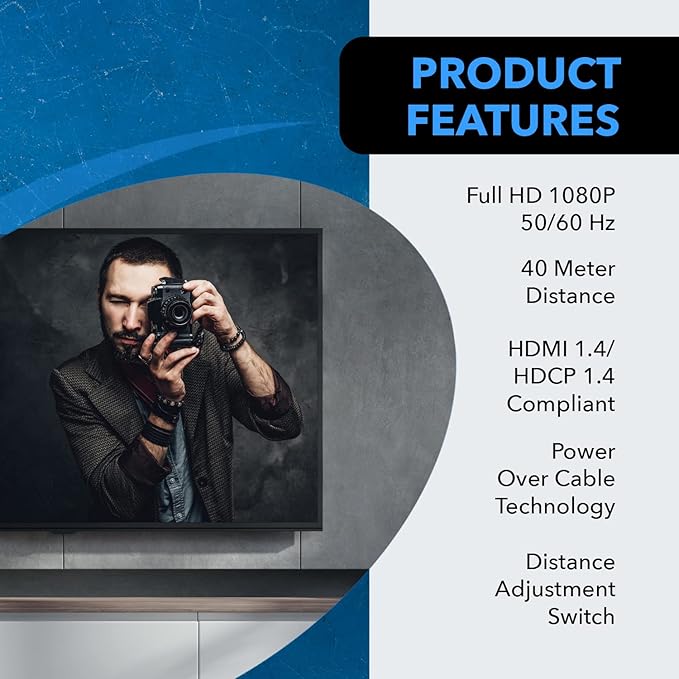 OREI 1080p HDMI Extender Over Ethernet up to 131 Feet - Image 8