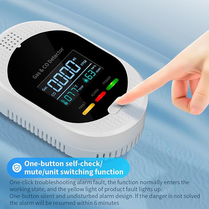 2PCS 4-in-1 Carbon Monoxide & Natural Gas Detectors - Image 7