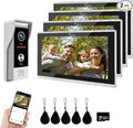 Wired Smart Video Apartments Intercom System, 10 Inch Monitors by ANJIELOSMART