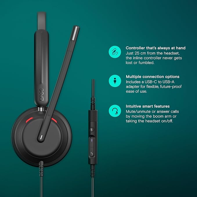 EPOS Impact 730 Mono Wired USB C and USB A Headset - Image 3
