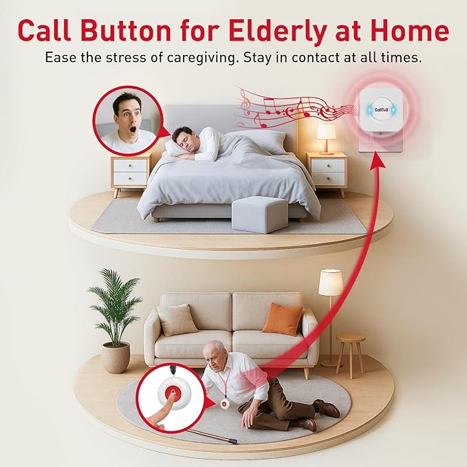 CallToU Caregiver Pager Elderly Alert Call Button - Image 8