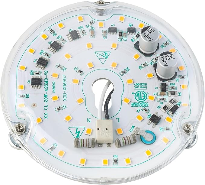HAOLEDI 4'' 20W LED Ceiling Fan Light Retrofit Kit, Ceiling Light Replacement - Image 2