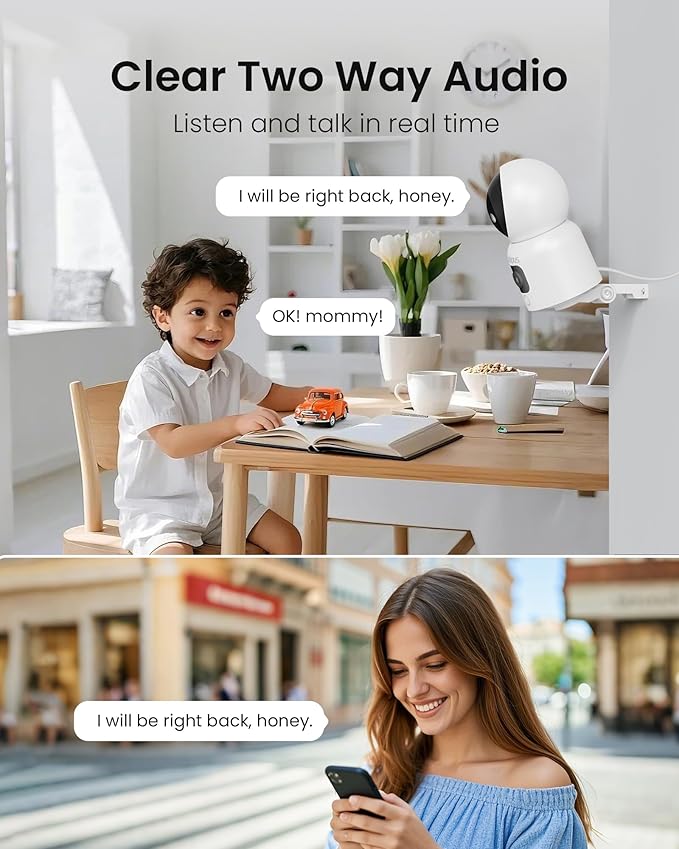 Anlapus 4 x A51D 4MP Dual Lens Indoor Security Camera, Motion Detect, Auto Track - Image 5