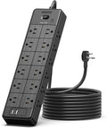24 Widely Outlets Extension Cord 10 Ft NTONPOWER 15A/1875W Power Strips by NTONPOWER