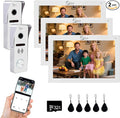 Wired Video Doorbell Intercom System 7 inch Monitor 1080P HD Camera Entry by ANJIELOSMART
