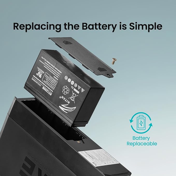 SKE Compact Size 625VA/360W UPS Battery Backup & Surge Protector - Image 6