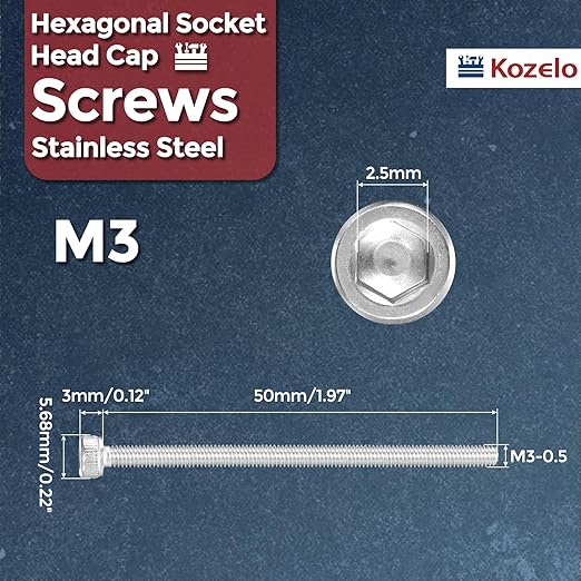 Kozelo 20pcs Socket Head Cap Screws - Image 2