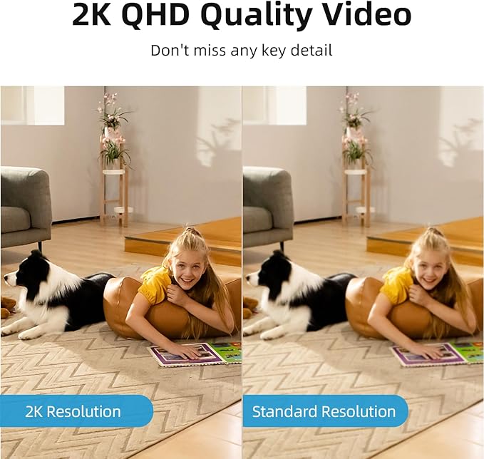 aosu 2K Security Camera Indoor, Baby Monitor Pet Camera One-Touch Call - Image 4