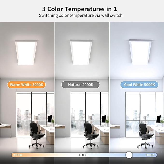 AIKVSXER 30 Pack 1x4 LED Flat Panel Light, 50W 5500LM Surface Mount Ceiling - Image 3