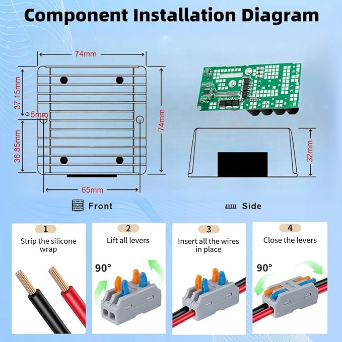 Golf Cart Accessories 10A 240W DC-DC 36V 48V Step Down to 24V Converter Golf - Image 5