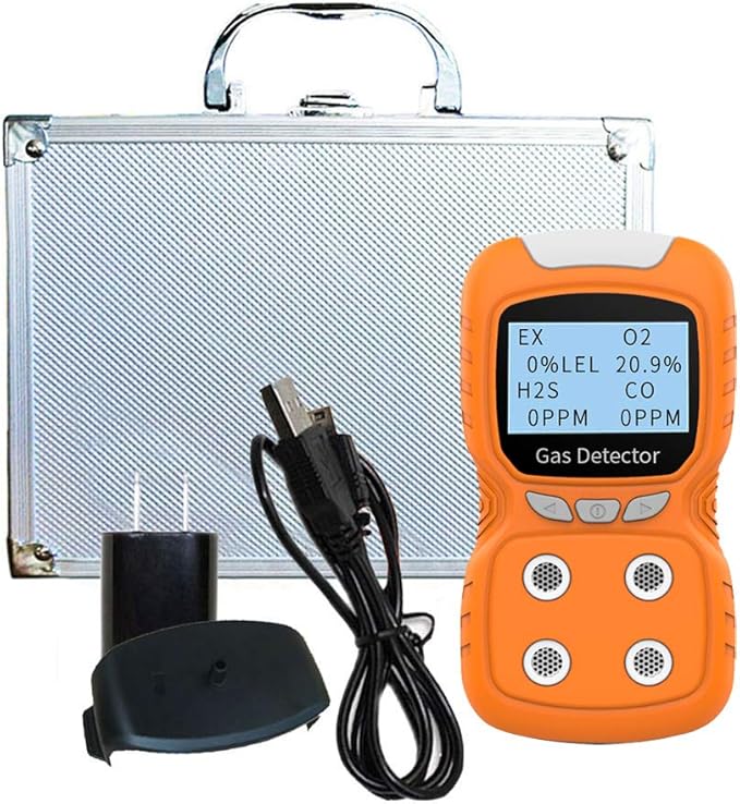 XLA Alert Portable Gas Detector, Gas Clip 4 Gas Monitor Meter Tester Analyzer - Image 4