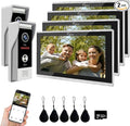 Wired Smart Video Apartments Intercom System, 10 Inch Monitors by ANJIELOSMART