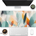 Eflxamz Desk Pad, Abstract Colorful Leaves Desk Mat, Abstract Line Art Large by Eflxamz