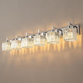 FDPBY Modern Bathroom Vanity Light 6-Lights Chrome Crystal Wall Lamp Bathroom by FDPBY