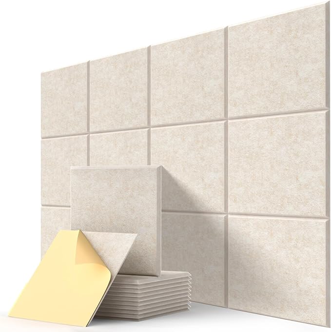 Square Acoustic Wall Panels, Sound Absorbing Panels by Kuchoow