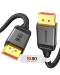 Silkland 80Gbps Short DisplayPort 2.1 Cable 1.6FT, DP 2.1 Cable 16K, DP80 HDR by Silkland