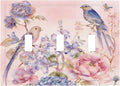 Bvtewkhz Floral Birds Morris 3 Gang Triple Toggle Decorative Outlet Covers by Unknown