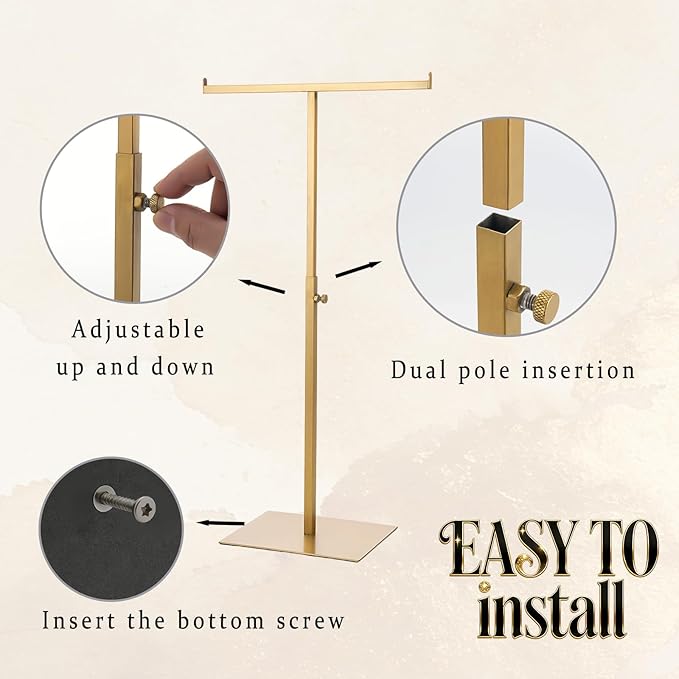 Purse Display Stand Jewelry Towers 2 Packs Stainless Steel Bag Stand Tabletop - Image 7