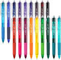 Vanstek 18 Colors Retractable Erasable Gel Pens Clicker, Fine Point, Make by Vanstek