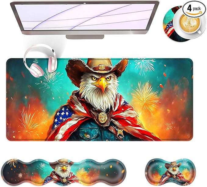 BFUKVOU Large Keyboard Mouse Pad Set, Extended Mouse Pad+Keyboard Wrist Rest by Unknown