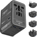 Universal Travel Adapter, 75W GaN International Power Adapter by KeyPower