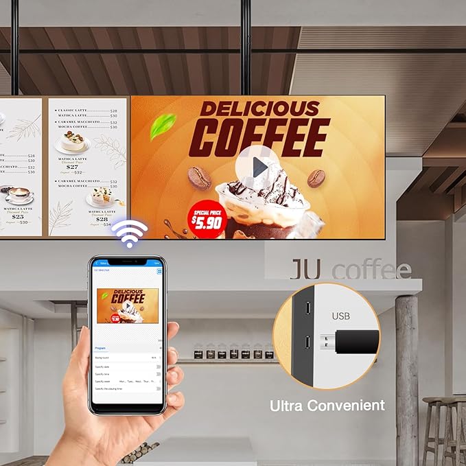Canlarriz Digital Signage Display 85 inch Wall Mount Digital Menu Board - Image 5
